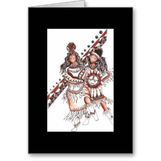 Two Sisters Native American Dancers Greeting Cards