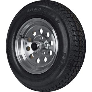 Martin Aluminum Mini Mod Trailer Tire & Assembly, ST205/75D-15, Model# DM205D5C-5AM  15in. Aluminum Rims
