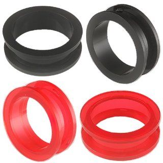 ear gauge tunnel 2 Pairs 1 inch 26mm Acrylic screw flesh plugs ring stretchers Expanders ASSE Jewelry: Jewelry