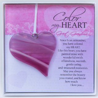 Mother's Day Gift I Love My Great Grandma Poem Keepsake Glass Heart   Color My Heart  