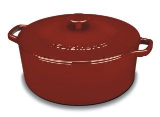 Cuisinart CI670 30CR Chef's Classic Enameled Cast Iron 7 Quart Round Covered Casserole, Cardinal Red: Cusinart Cast Iron: Kitchen & Dining