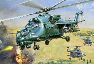 1/72 MIL Mi 35 Helicopter Gunship Model Kit Russian flying military armored vetrolet aviation Soviet Union Cold War: Toys & Games