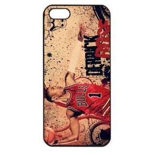 NBA Chicago Bulls Derrick Rose Apple iPhone 5 TPU Soft Black or White case (Black): Cell Phones & Accessories