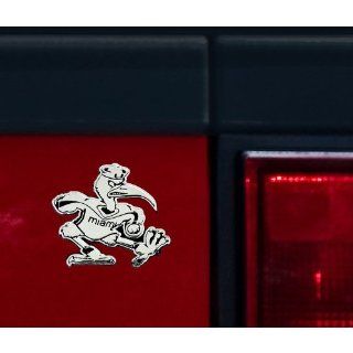 University of Miami Hurricanes "Ibis Logo" Chrome Plated Premium Metal Car Truck Motorcycle NCAA College Emblem: Automotive