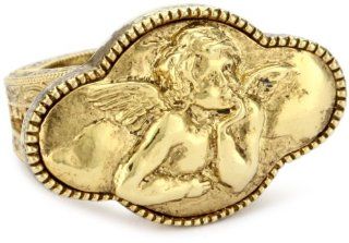 The Vatican Library Collection Gold Stretch Angel Cloud Ring Jewelry