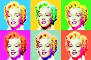 Komar DM682 Ideal Decor Visions of Marilyn 1 Panel Wall Mural   Marilyn Monroe Colorful  