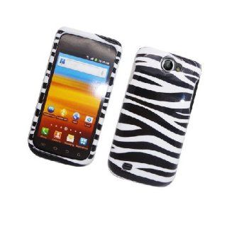 Samsung Galaxy Exhibit 4G T679 SGH T679 Black White Zebra Stripe Glossy Cover Case Cell Phones & Accessories