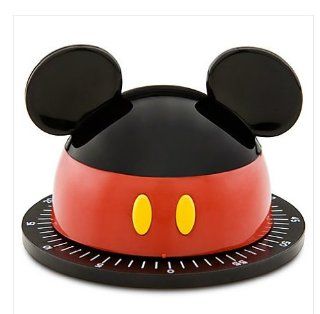 Disney Parks Mickey Mouse Kitchen Timer,Mickey Ears on Red/black Timer: Kitchen & Dining