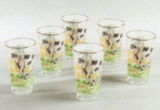 COW 16oz. Tumblers Glass Set of 6 Glasses *NEW!*: Kitchen & Dining