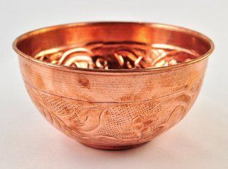 Pure Copper Dinner ware Serving Bowl handmade indian: Kitchen & Dining