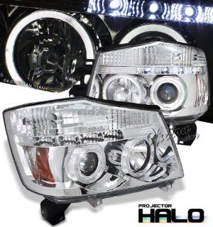 04 05 06 07 NISSAN TITAN / ARMADA DUAL HALO PROJECTOR LED HEADLIGHT LAMP: Automotive