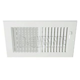 Hart Cooley 682 10x6 W HVAC Register, 10" W x 6" H, TwoWay Steel for Sidewall/Ceiling White (043829): Kitchen & Dining