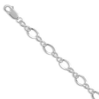 Sterling Silver 8 Inch Polished Infinity Charm Bracelet: Sterling Silver Charm Bracelets For Women: Jewelry