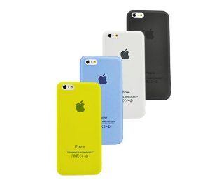 RIGHTWAY(TM) 0.3mm ultra thin Matte protector case protective cover for iphone 5C (black white yellow blue): Cell Phones & Accessories