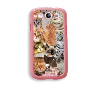 Shawnex The Cat Collage Cats ThinShell Protective Pink Plastic   Galaxy S3 Case   Galaxy S III Case i9300: Cell Phones & Accessories