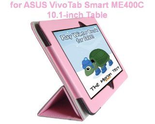 ASUS VivoTab Smart ME400C Tablet 10.1 Inch Tablet Custom Fit Portfolio Leather Case Cover with Built In Stand  Pink Computers & Accessories