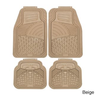 Oxgord Sea Shell Rugged 4 piece Pvc Floor Mat Set