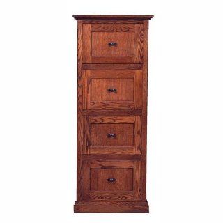 Mission Style Four Drawer Vertical File Antique Alder Finish : Storage Cabinets : Office Products