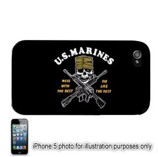 US Marines Mess with the Best Skull Apple iPhone 5 Hard Back Case Cover Skin Black: Cell Phones & Accessories