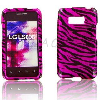 LG LS696 (Optimus Elite) Zebra Hot Pink Protective Case: Cell Phones & Accessories
