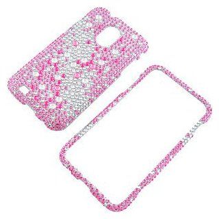 Rhinestones Protector Case Samsung Galaxy S II Epic 4G Touch D710 (Sprint,US Cellular), 2 Tone Hot Pink Full Diamond: Cell Phones & Accessories