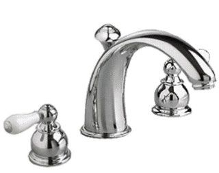 American Standard 7881.712.002 Hampton Two Porcelain Lever Handle Widespread Faucet with Metal Speed Connect Pop Up Drain, Polished Chrome   Bathroom Sink Faucets  