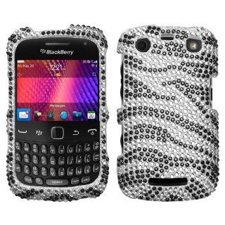 Jewel Rhinestone Diamond Case Protector Cover (Black Zebra) for RIM Blackberry Curve 9350 9360 9370 Verizon T Mobile Sprint US Cellular Cell Phones & Accessories