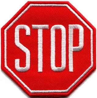 Stop Sign Signal Traffic Street Road Warning Applique Iron on Patch New S 715 Handmade Design From Thailand: Everything Else