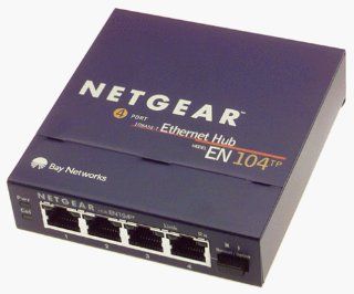 Netgear EN104TP 4 Port 10 Mbps Ethernet Hub RJ 45 with Uplink Button: Electronics
