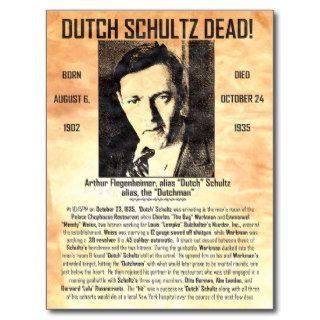 Dutch Schultz Dead Postcards