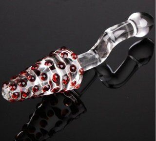 Sex Toy Glass Pleasure Wand Special Design Crystal Dildo Penis G Spot Stimulation Massager Masturbation Device: Health & Personal Care