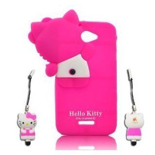 I need's 3d Hide seek Hello Kitty Cute Lovely Soft Case Cover for HTC One X S720e TPU Soft Case Cover with 3d Hello Kitty Stylus Pen, Hot Pink hot pink Cell Phones & Accessories