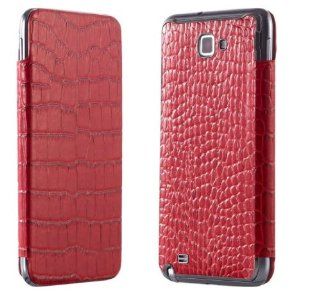Sleek Design Genuine Leather Cover for Samsung Galaxy Note SGH I717   Red Cell Phones & Accessories