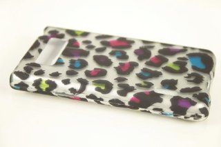 LG Splendor / Venice US730 Hard Case Cover for Colorful Leopard + Earphone Cord Winder: Cell Phones & Accessories