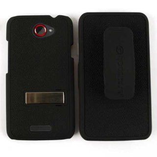 For Htc One X S720e Black Hybrid Kickstand Case + Holster Accessories: Cell Phones & Accessories