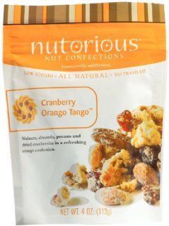 Nutorious Nut Confections Cranberry Orango Tango, 4 Ounce Pouches (Pack of 6) : Nutorious Nut Confections Orange : Grocery & Gourmet Food