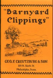 Geo F Creutzburg Farm Animal Clipper catalog 1950s: Entertainment Collectibles