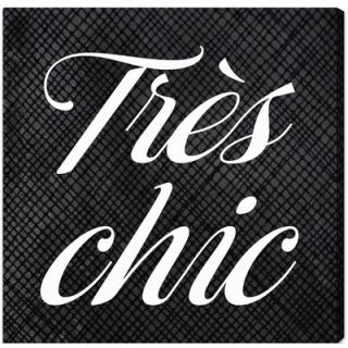Oliver Gal Tres Chic Textual Art on Canvas 10733 Size: 16 H x 16 W