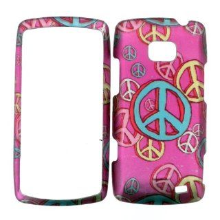 LG ALLY VS740 HARD PLASTIC COVER CASE PROTECTOR PERFECT FIT PEACE SIGNS: Cell Phones & Accessories