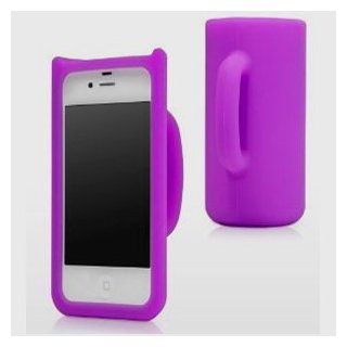 HJX Purple 3D Mug Cup Stand Holder Design Soft Silicone Case Cover Funny for the Apple iPhone 5 5G 5th + Gift 1pcs Insect Mosquito Repellent Wrist Bands bracelet: Cell Phones & Accessories