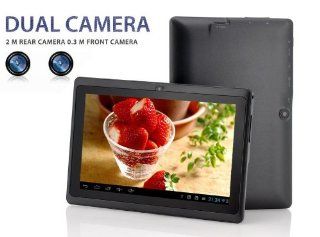 7'' Black Google Android 4.0 Allwinner A13 Multimedia Tablet MID PC, 4GB, Google Play Pre Installed, USB OTG, Supports Skype Video Chat Calling, Netflix Movies and Flash Player, MID744B A13 Dual Camera Black : Tablet Computers : Computers & Acc