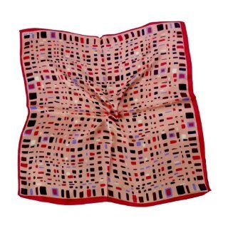 Silk Satin Effect Scarf for Head or Neck; Medium (24 Inches Square); Design: Van Gogh Red : Fashion Headbands : Beauty