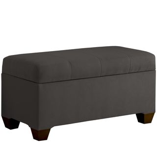 Charcoal Storage Bench With Seamed Top