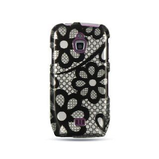 Black Lace Flower Hard Cover Case for Samsung Exhibit 4G SGH T759: Cell Phones & Accessories