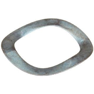 Compression Type Wave Washer, Carbon Steel, 3 Waves, Inch, 0.52" ID, 0.74" OD, 0.008" Thick, 0.748" Bearing OD, 364lbs/in Spring Rate, 55.1lbs Load, (Pack of 10): Flat Springs: Industrial & Scientific