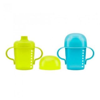 Boon Sip Short Soft Spout 7 oz Sippy Cup B10089 / B10043 Color: Blue and Green