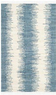 Safavieh MTK751A Montauk Collection Hand Woven Cotton Area Rug, 3 Feet by 5 Feet, Blue   Handmade Rugs