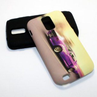 Heavy Duty 2 in 1 Hybrid Case for Samsung Galaxy S II T Mobile T989 Purple Muscle Racing Car PC+Silicone: Cell Phones & Accessories