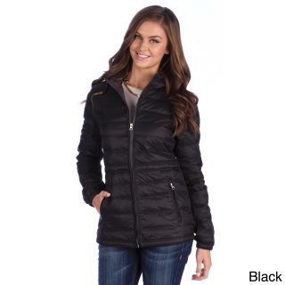 L&b Trading United Face Womens Lightweight Hooded Down Jacket Black Size L (12 : 14)