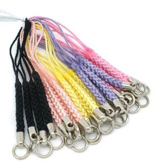20 Pcs Mixed Mobile Cell Phone Straps Lanyard 1mm Cords 3 1/4 Inch Long Braided with Strong Jump Ring